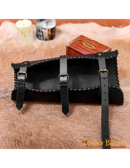 Medieval leather greaves with...