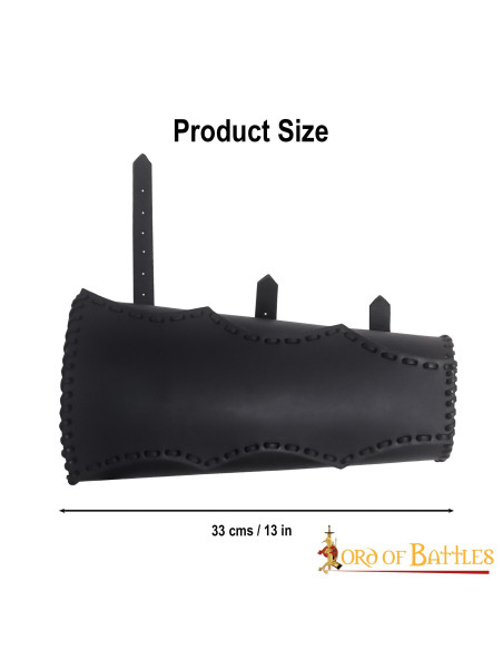 Medieval leather greaves with...