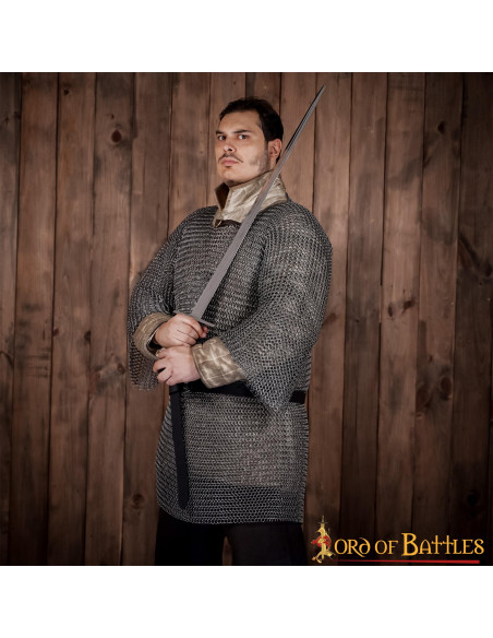 Medieval Haubergeon chain mail,...