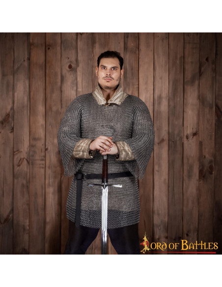 Medieval Haubergeon chain mail,...