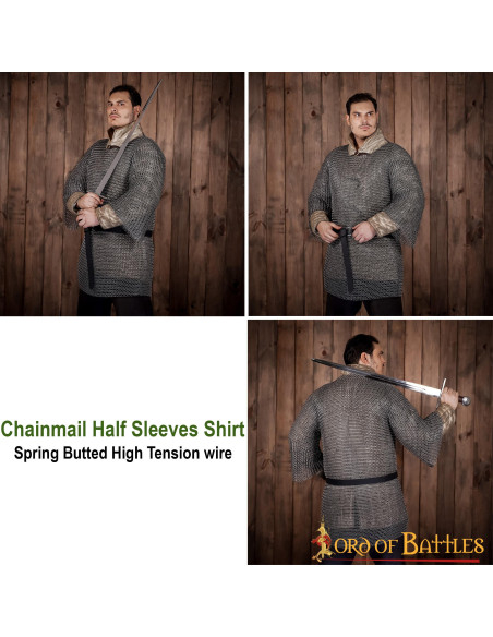 Medieval Haubergeon chain mail,...