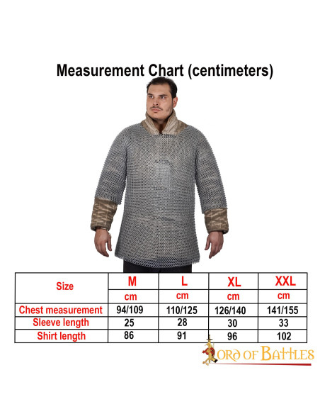 Medieval Haubergeon chain mail,...