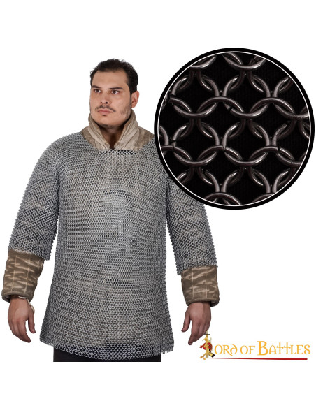 Medieval Haubergeon chain mail,...