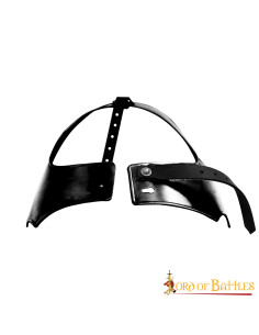 Simple medieval gorget, blackened finish 2