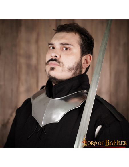 Simple medieval gorget, polished finish