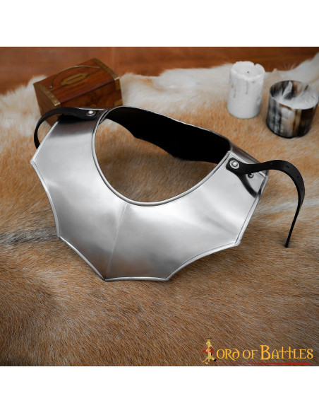 Simple medieval gorget, polished finish