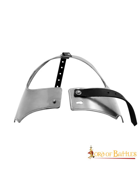 Simple medieval gorget, polished finish