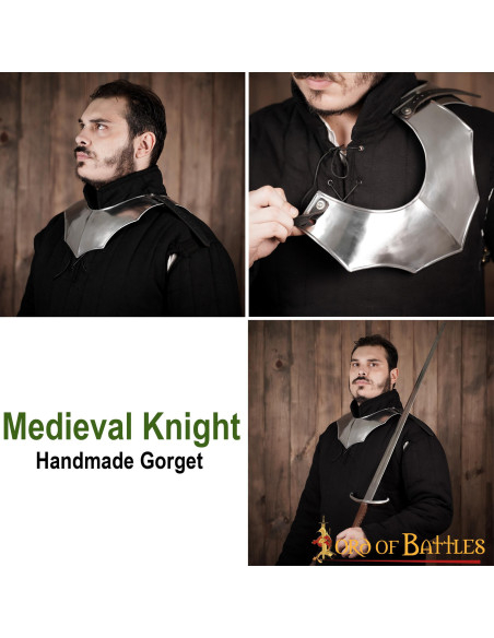 Simple medieval gorget, polished finish