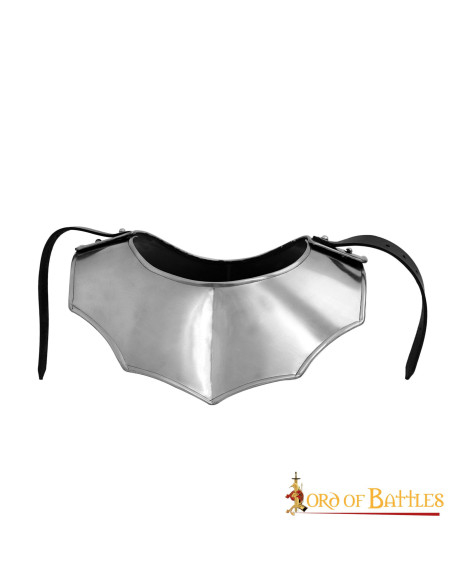 Simple medieval gorget, polished finish