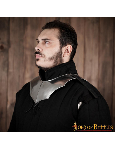 Simple medieval gorget, polished finish