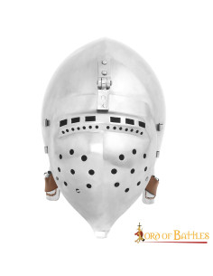 Battle-Ready Basinette with Visor, Late Middle Ages