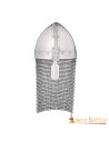 Norman helmet with nasal and chain mail
