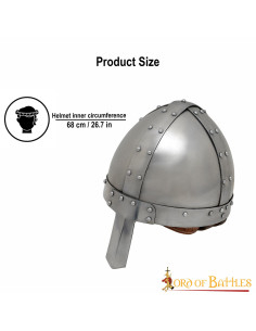Viking helmet with nose Spanghelm, with leather lining 2
