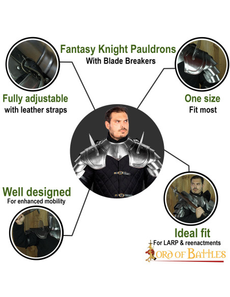 Fantasy Knight shoulder pads with... Fantasy Knight shoulder pads with...