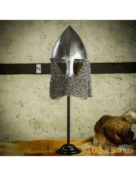 Iron stand for helmets, height 63.5 cm.