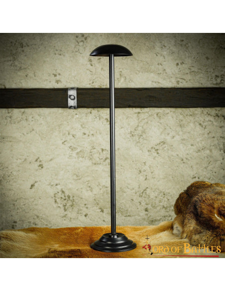 Iron stand for helmets, height 63.5 cm.