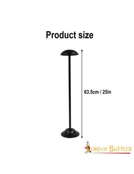Iron stand for helmets, height 63.5 cm.