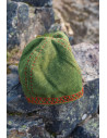 Green viking hat model Anders, with embroidery