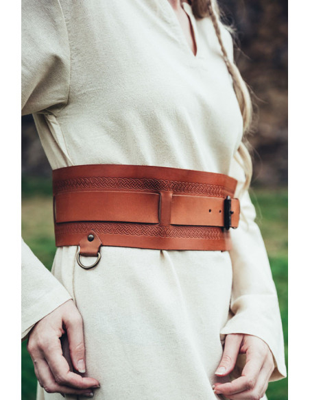 Viking belt in Ingrid leather, cognac...