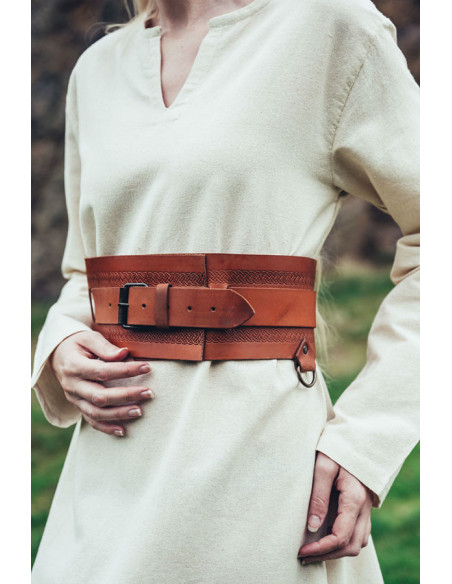 Viking belt in Ingrid leather, cognac...