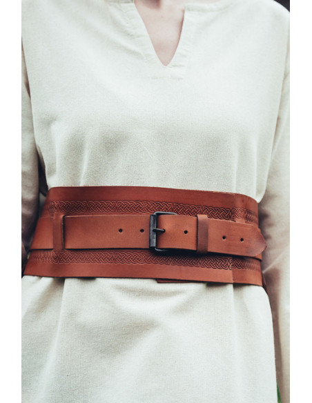 Viking belt in Ingrid leather, cognac...