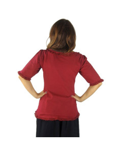 Medieval fine cotton short sleeve blouse 2
