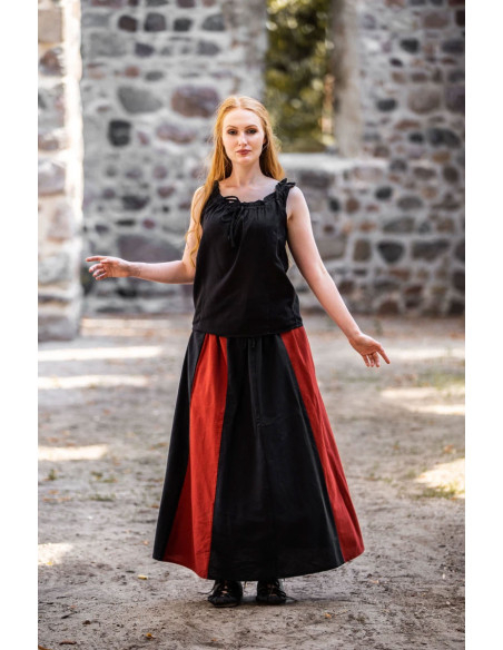 Bicolor Red-Black medieval skirt Bicolor Red-Black medieval skirt