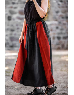 Bicolor Red-Black medieval skirt 2