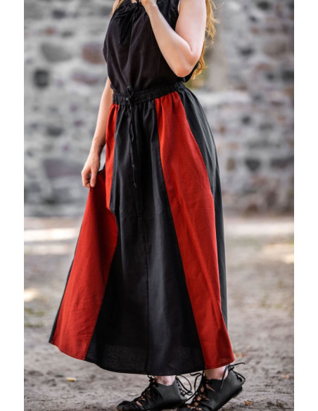 Bicolor Red-Black medieval skirt Bicolor Red-Black medieval skirt