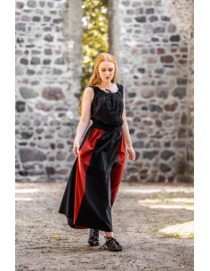 Bicolor Red-Black medieval skirt
