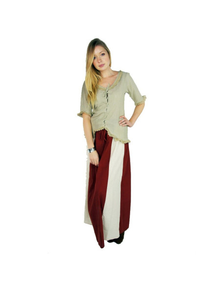 Bicolor Red-Cream medieval skirt Bicolor Red-Cream medieval skirt