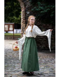 Medieval green woman skirt