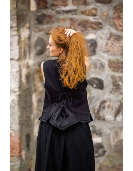 Medieval vest woman Selma black