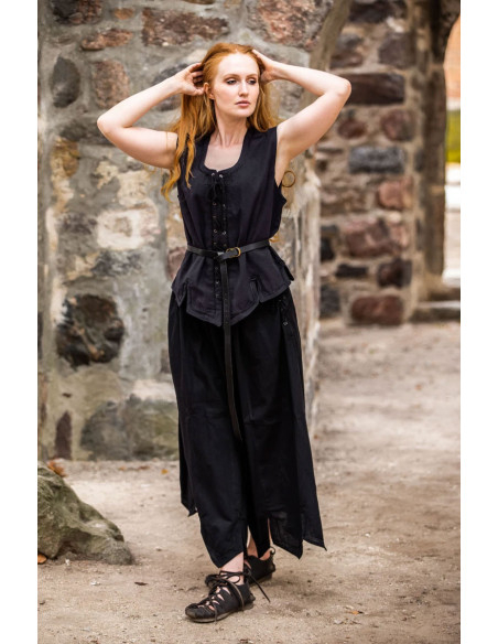 Medieval vest woman Selma black