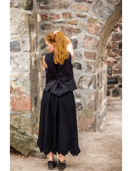 Medieval vest woman Selma black