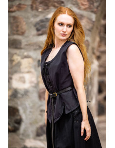 Medieval vest woman Selma black 2