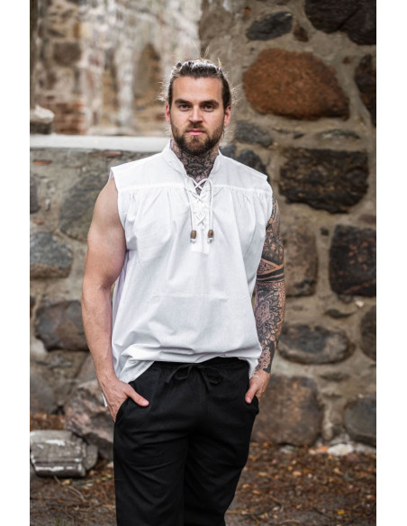 Sleeveless white medieval shirt Sleeveless white medieval shirt