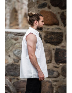 Sleeveless white medieval shirt 2