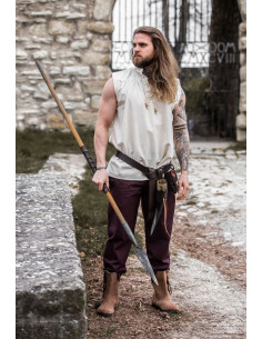Sleeveless natural medieval shirt 2