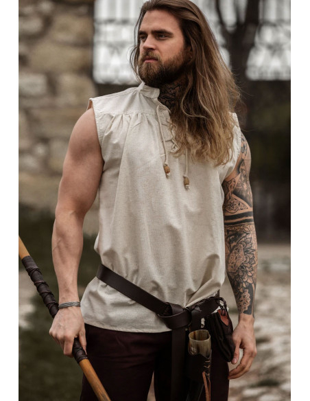 Sleeveless natural medieval shirt Sleeveless natural medieval shirt