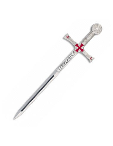 Mini Templar Sword, 17.4 cms.
 Finishes-Silver