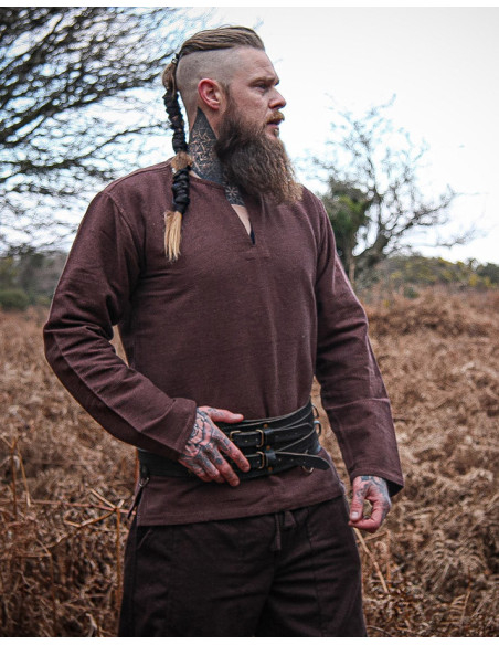 Viking tunic Ivar, dark brown