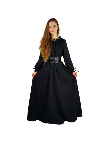 Medieval dress woman long black Medieval dress woman long black