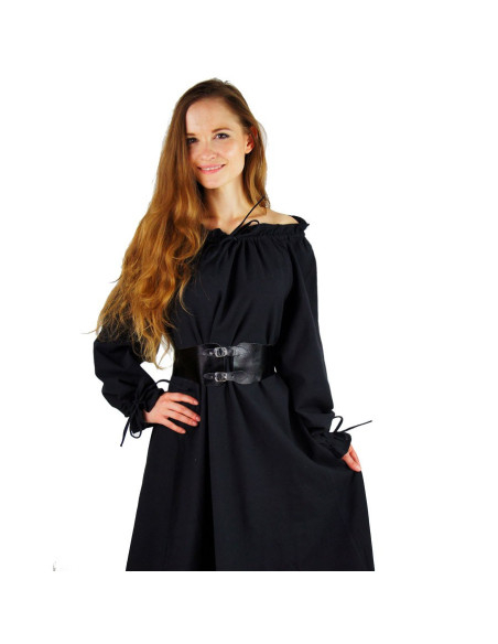 Medieval dress woman long black Medieval dress woman long black