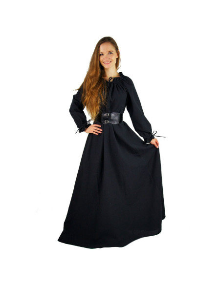 Medieval dress woman long black Medieval dress woman long black