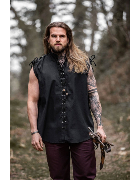 Sleeveless black medieval shirt Sleeveless black medieval shirt