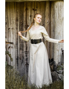 Long cream tunic for Medieval lady 2