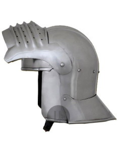 Medieval headpiece with visor, year 1490
