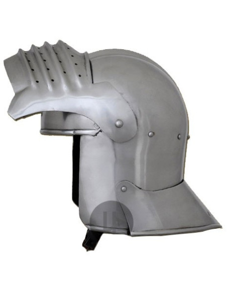 Medieval headpiece with visor, year 1490