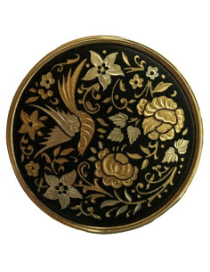 Round pillbox Damasquinado